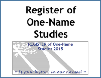 Register of One-Name Studies